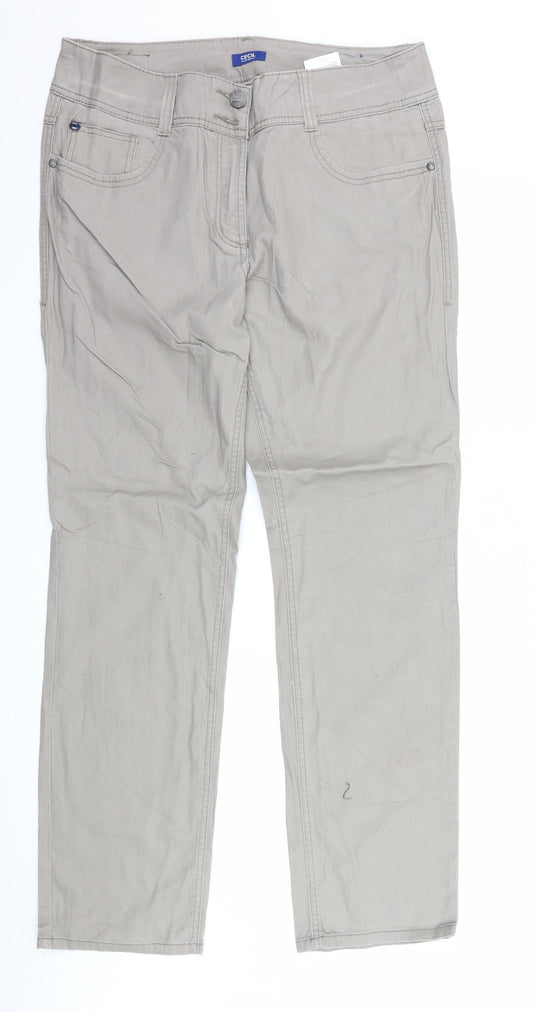 Cecil Womens Brown  Denim Straight Jeans Size 36 in L30 in