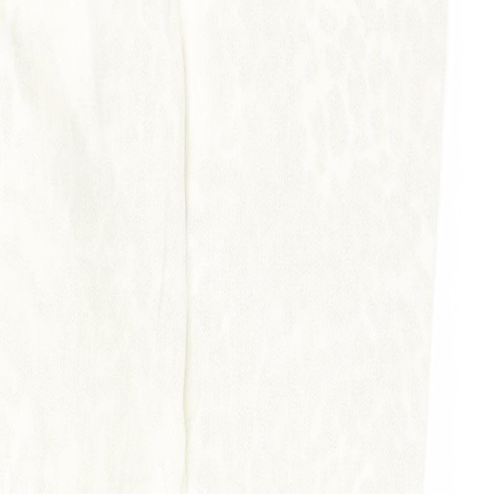 VERO MODA Womens Ivory Animal Print Denim Skinny Jeans Size S L32 in