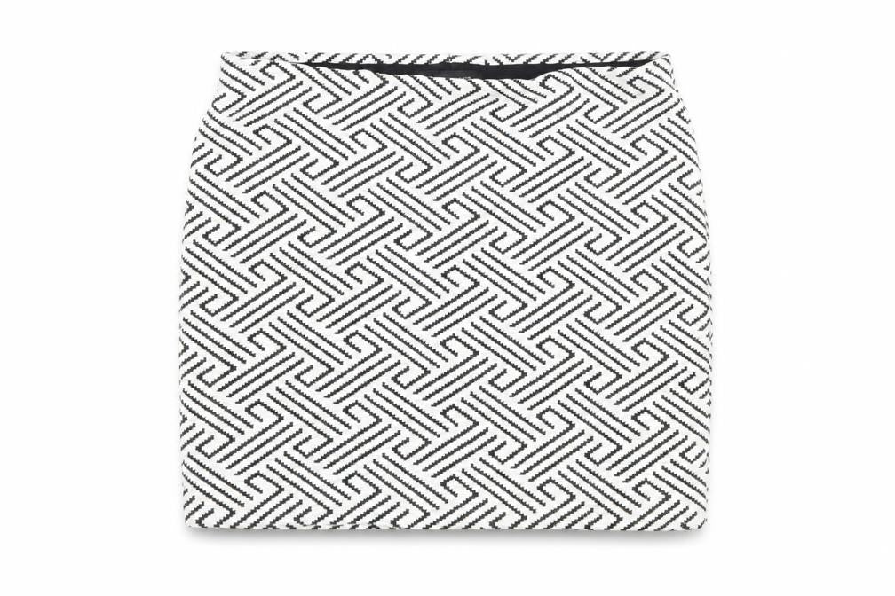 Atmosphere Womens White Geometric  A-Line Skirt Size 14