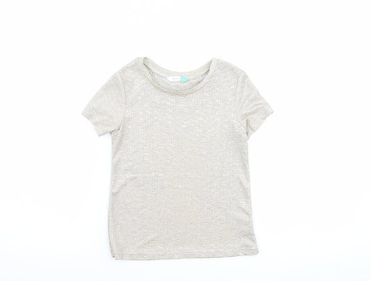John Lewis Girls Gold   Basic T-Shirt Size 6 Years
