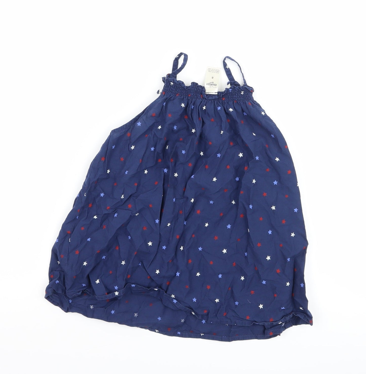 OshKosh B’gosh Girls Blue Polka Dot  Basic Tank Size 8 Years  - Star print