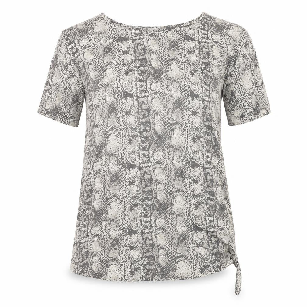 NEXT Womens Grey Animal Print  Basic T-Shirt Size 10