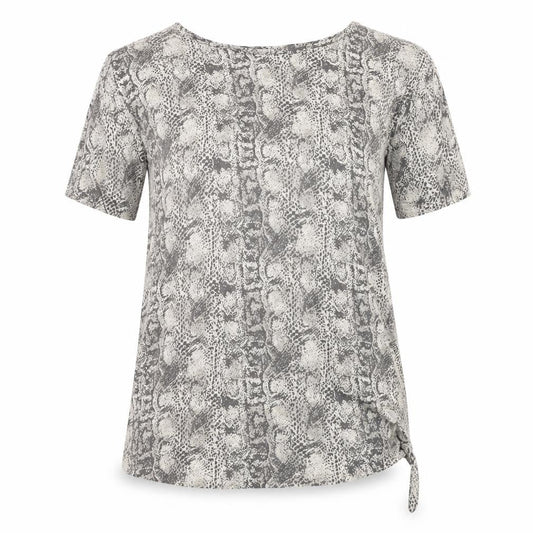 NEXT Womens Grey Animal Print  Basic T-Shirt Size 10