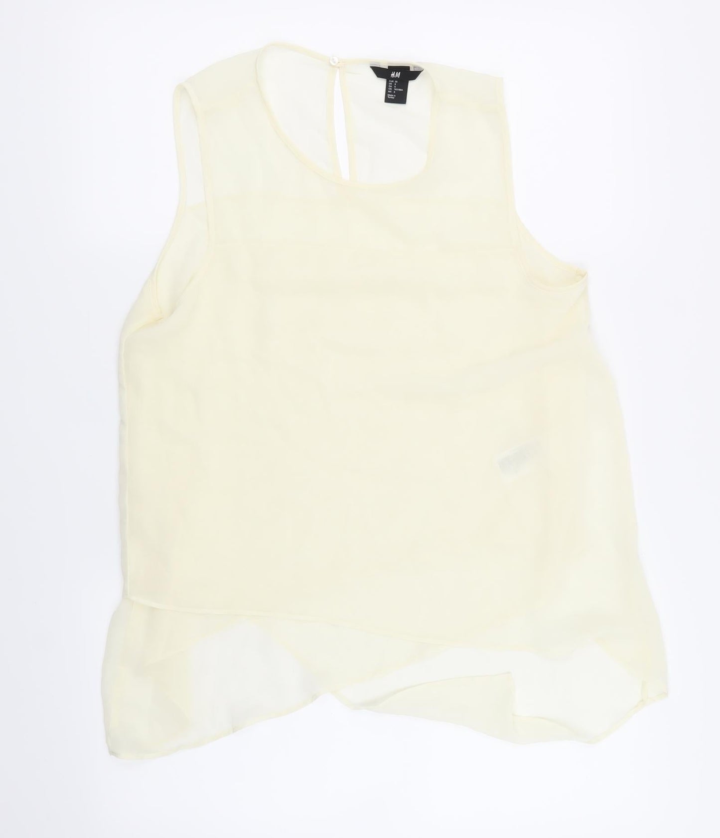 H&M  Womens Yellow   Basic Blouse Size 38