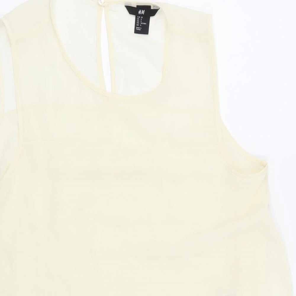 H&M  Womens Yellow   Basic Blouse Size 38