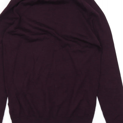 Brand and care label for Next women’s purple jumper, size XS