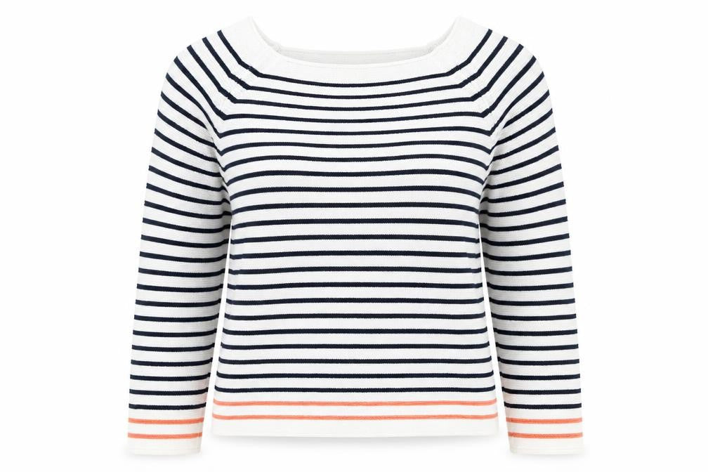 NEXT Womens White Striped  Pullover Jumper Size 12