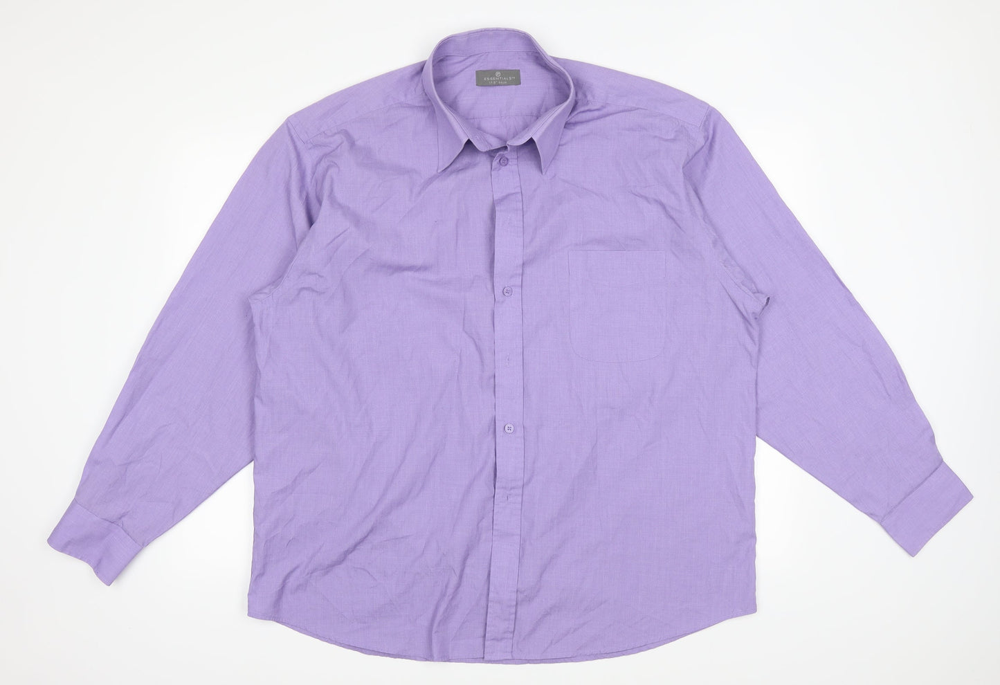 ESSENTAIL COLLECTION Mens Purple    Button-Up Size 44