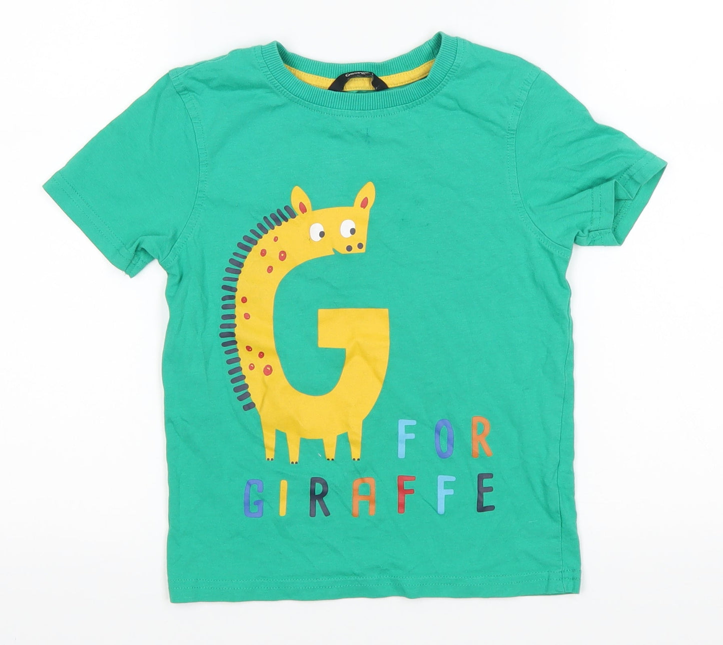 George Boys Green   Basic T-Shirt Size 5-6 Years
