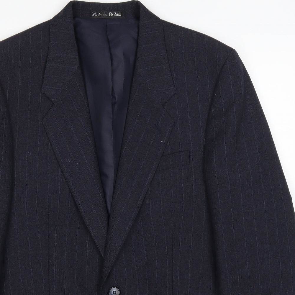 greenwoods Mens Blue Striped  Jacket Blazer Size 36