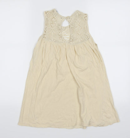 Back view of Atmosphere women’s beige basic blouse, size UK 8