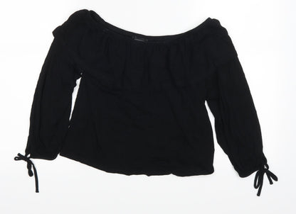 Additional front view of Atmosphere women’s black basic blouse, size UK 8