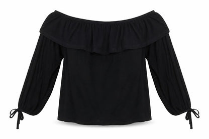 Front view of Atmosphere women’s black basic blouse, size UK 8