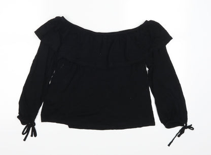 Back view of Atmosphere women’s black basic blouse, size UK 8