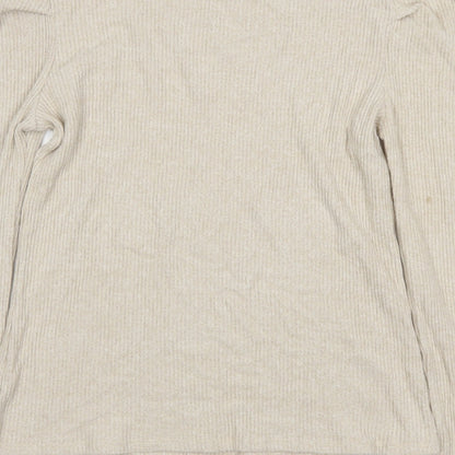 Brand and care label for George women’s brown jumper, size L