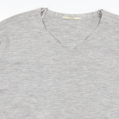 Close-up detail of George women’s grey jumper, size UK 16