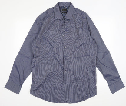Additional front view of Next men’s blue button-up, size 42