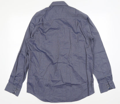 Back view of Next men’s blue button-up, size 42