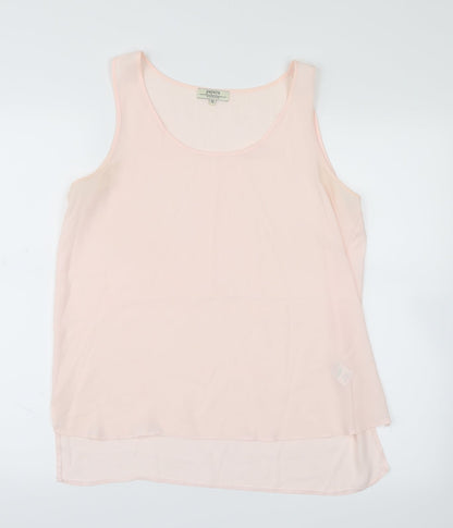 Additional front view of Papaya women’s pink basic tank, size UK 12