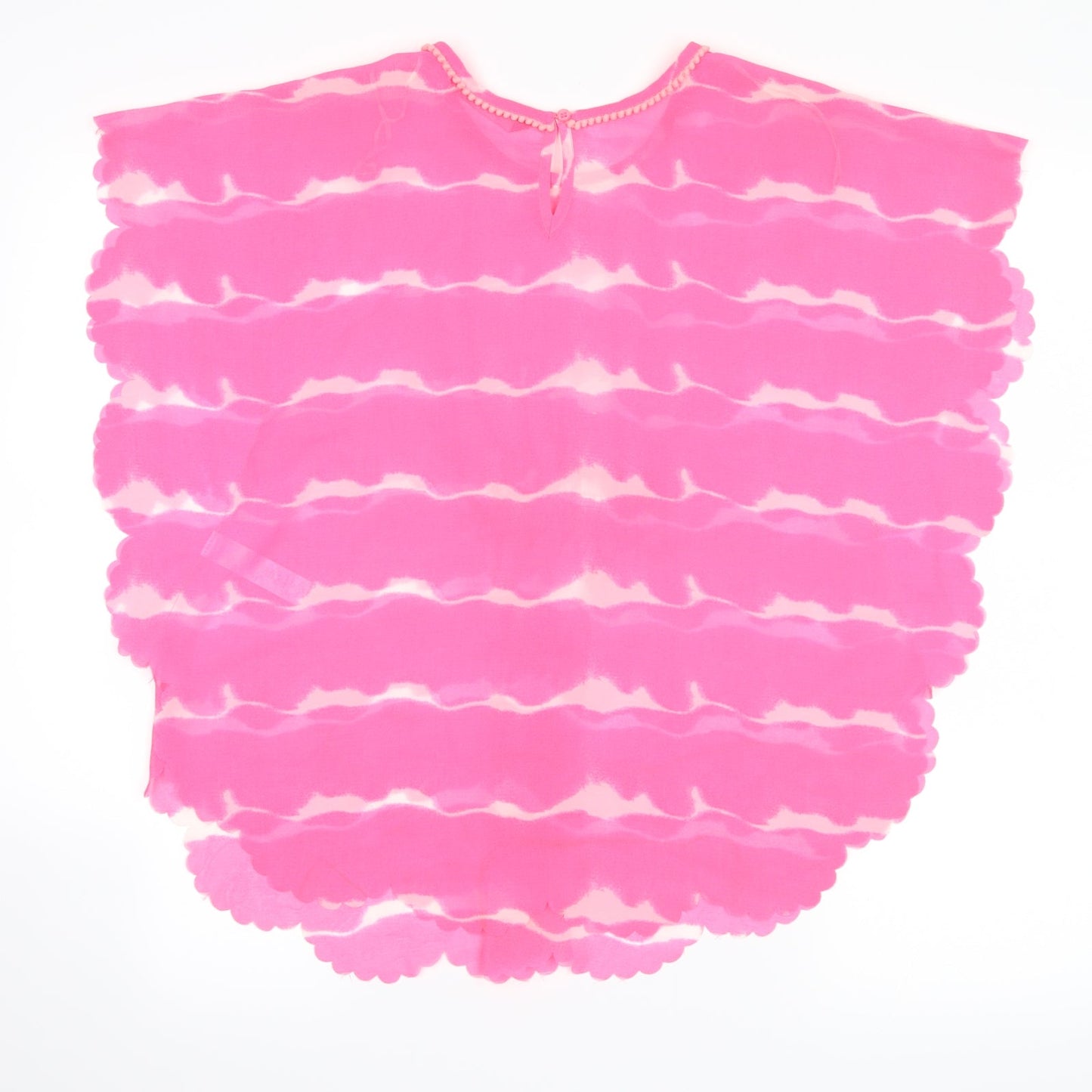 George Womens Clear Striped  Kimono Blouse Size M  - Pink seethrough