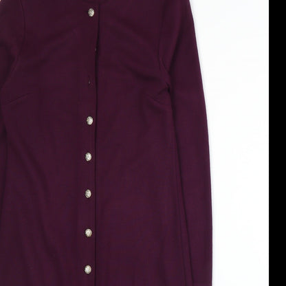 Close-up detail of Berkertex women’s purple jacket, size UK 10