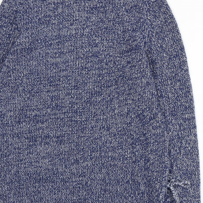 Brand and care label for M&Co women’s blue jumper, size UK 14