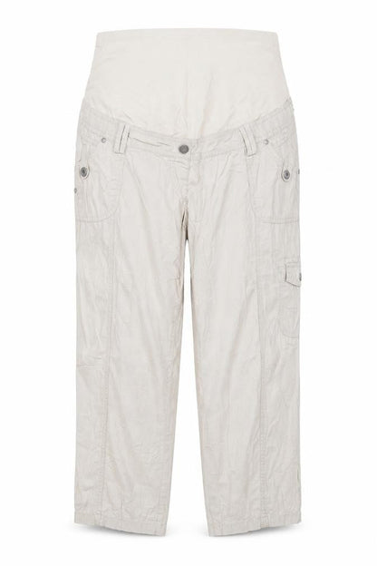 Front view of Yessica women’s beige trousers, size UK 20, 24-inch leg