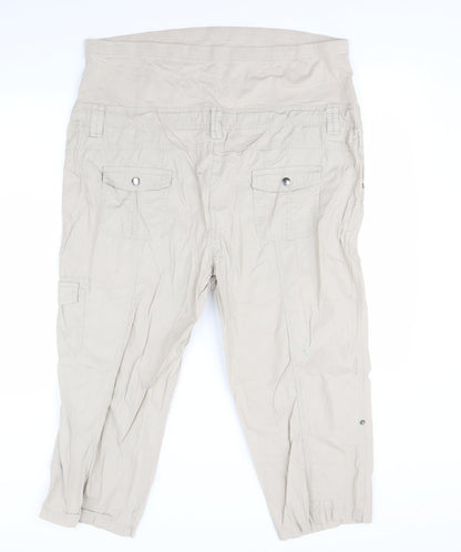 Back view of Yessica women’s beige trousers, size UK 20, 24-inch leg