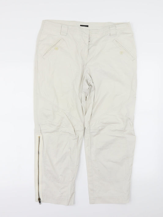 Lindex Womens Ivory   Trousers  Size 14 L24 in