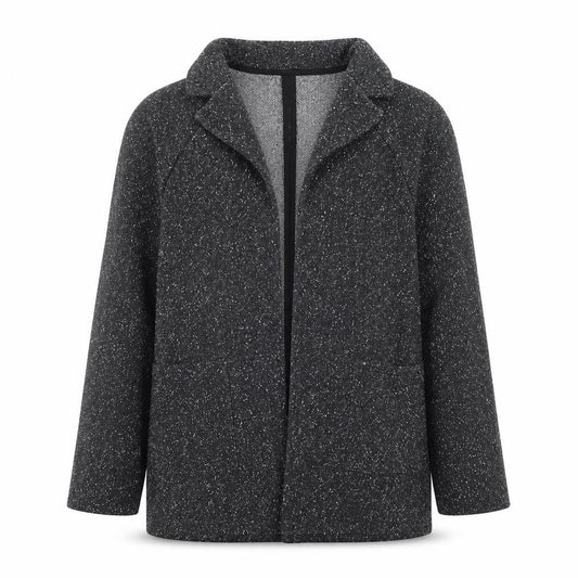 Front view of Tu women’s grey polka dot cardigan jumper, size M