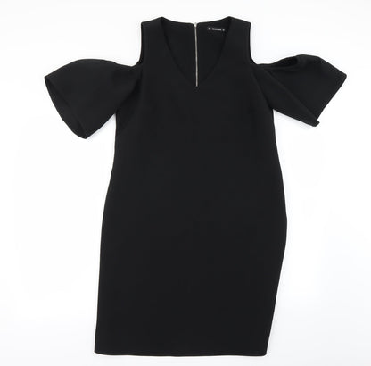 Additional front view of Dunnes women’s black mini, size UK 12