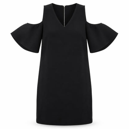 Front view of Dunnes women’s black mini, size UK 12
