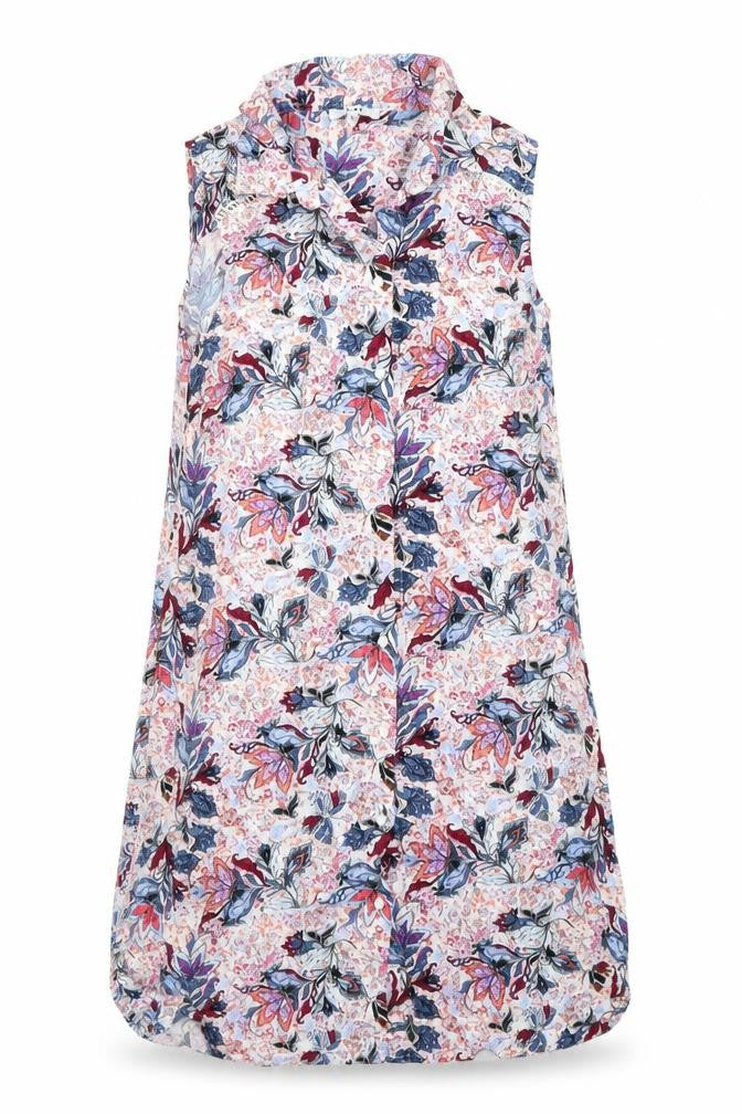 LH Womens Multicoloured Floral  Basic Button-Up Size 8
