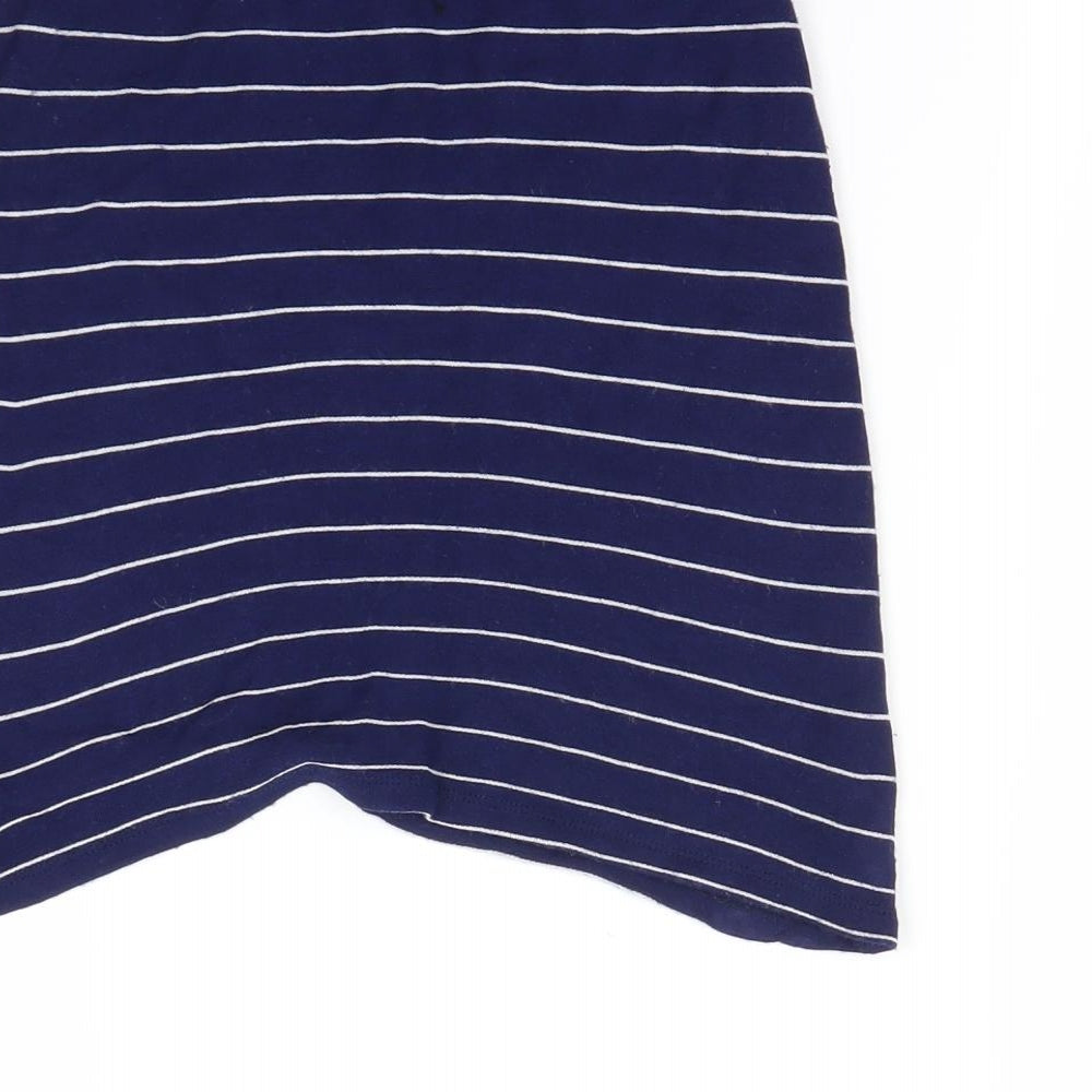 Pretty little thing Womens Blue Striped  Mini Skirt Size 6