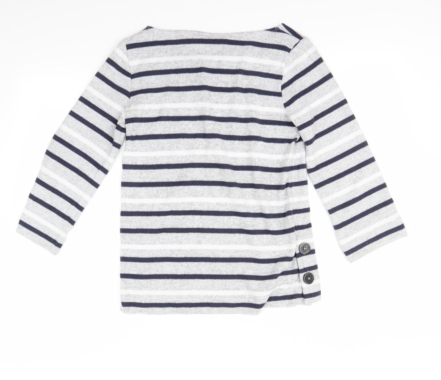 Nutmeg Womens Grey Striped  Pullover Jumper Size 8