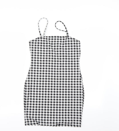 SHEIN Womens Black Check  Mini  Size M