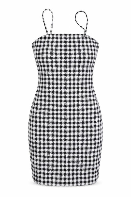 SHEIN Womens Black Check  Mini  Size M