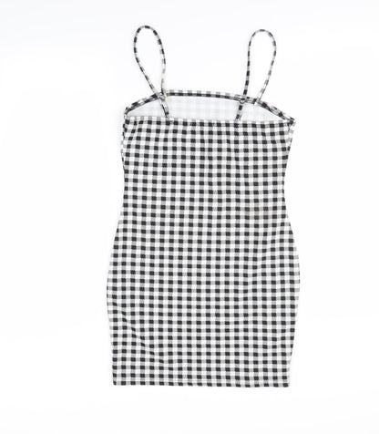 SHEIN Womens Black Check  Mini  Size M
