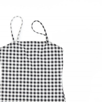 SHEIN Womens Black Check  Mini  Size M
