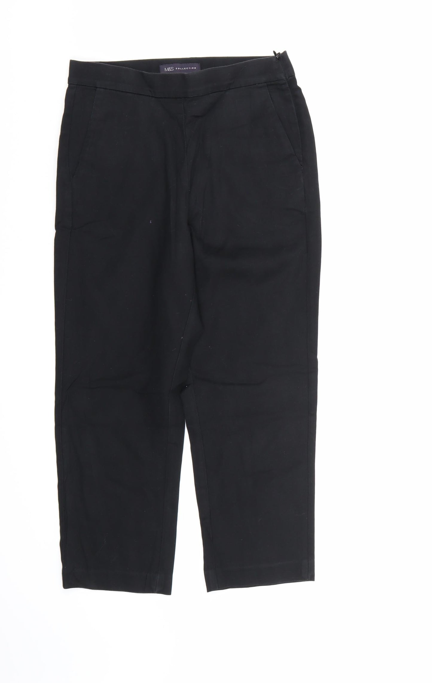 Marks and Spencer Womens Black   Dress Pants Trousers Size 8 L22 in