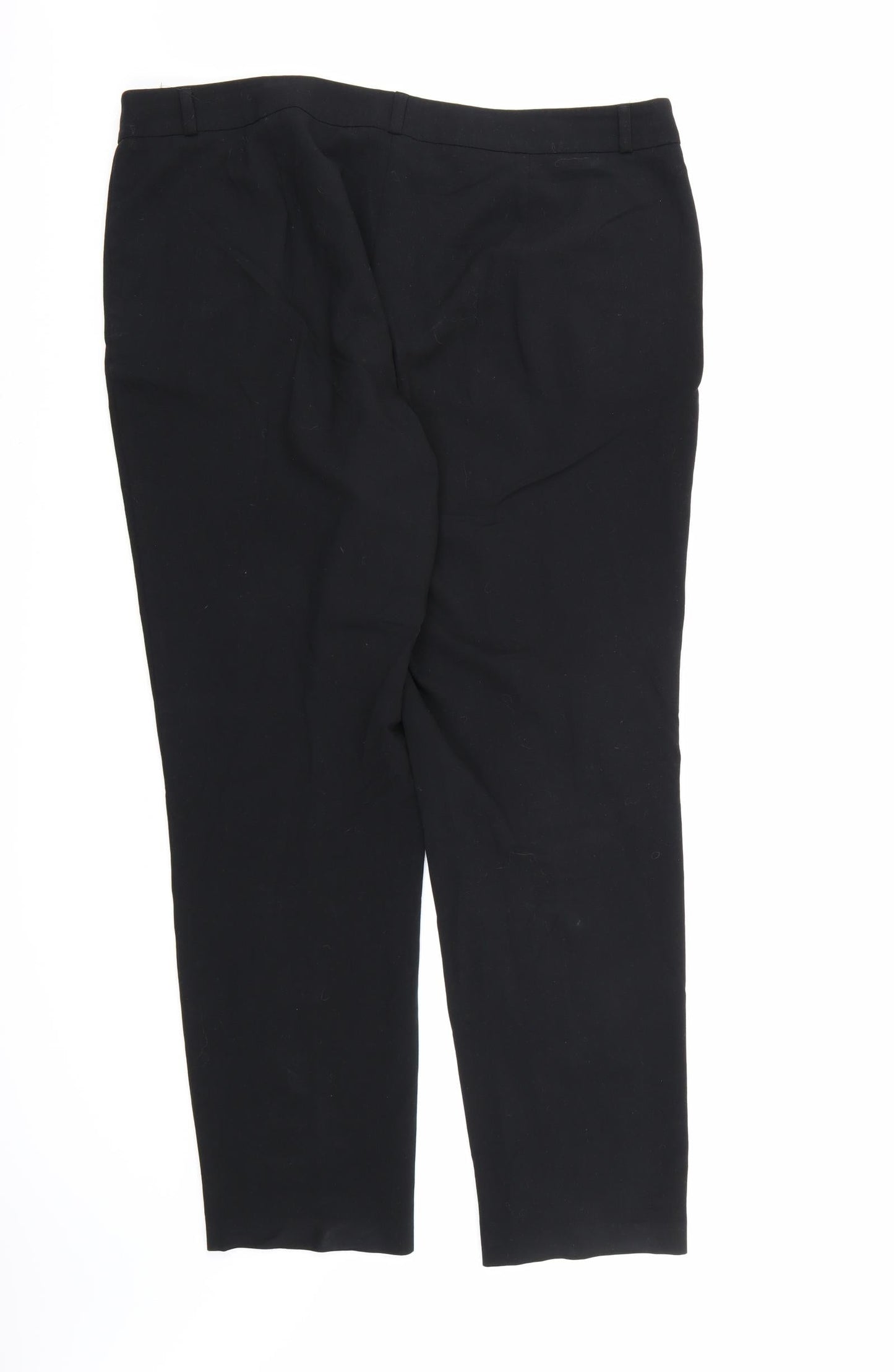 Marks and Spencer Womens Black  Rayon Dress Pants Trousers Size 18 L28 in