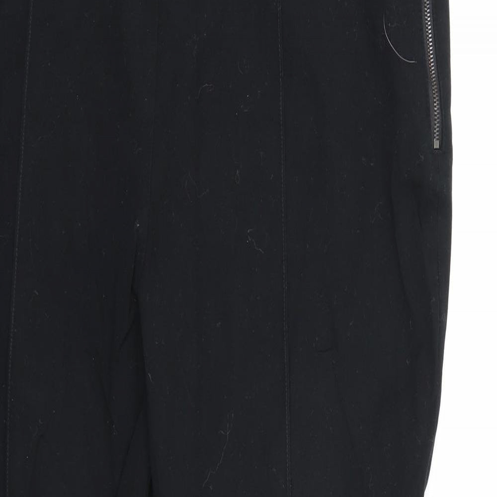 Marks and Spencer Womens Black  Rayon Trousers  Size 16 L26 in