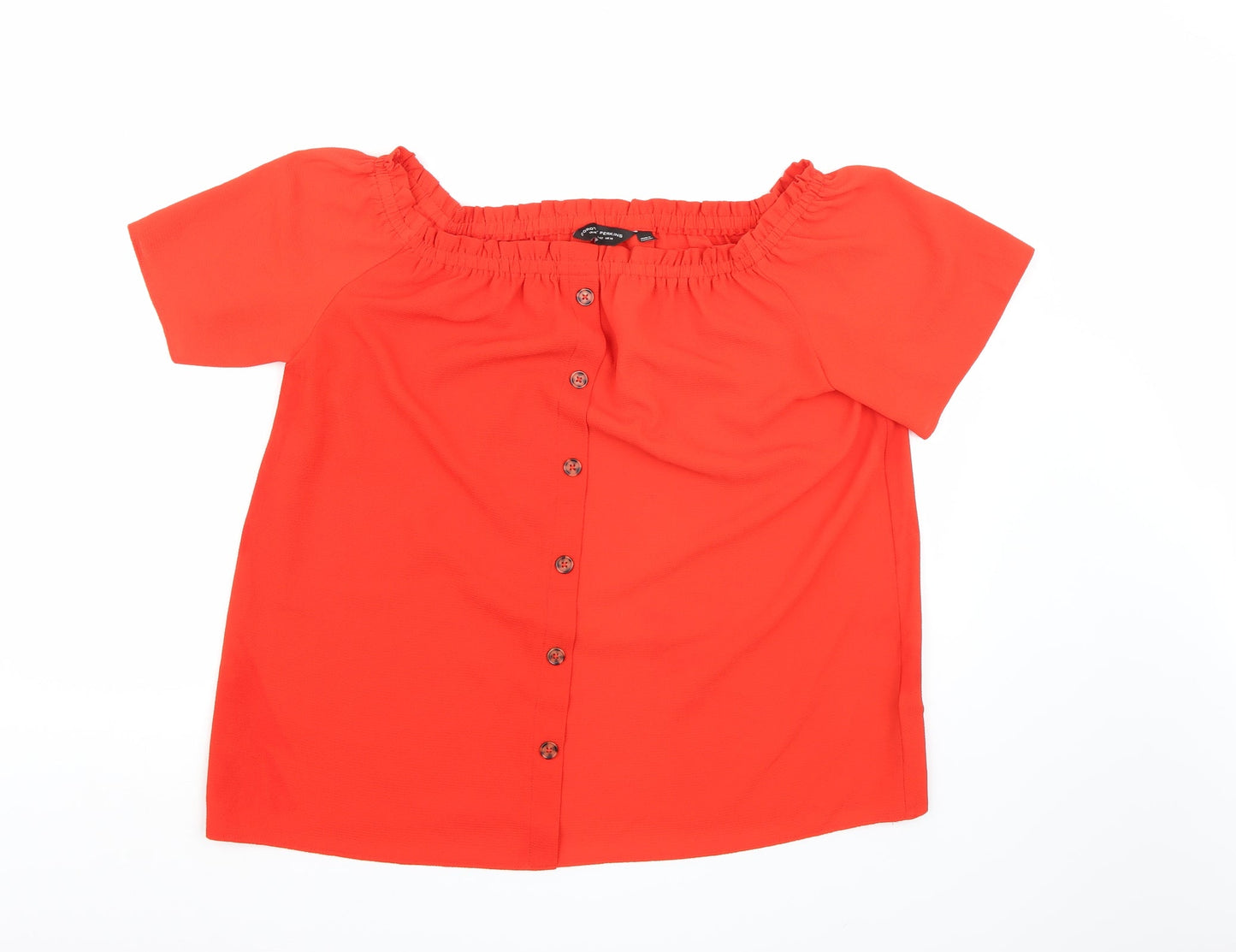 Dorothy Perkins Womens Orange  Chiffon Basic Blouse Size 14