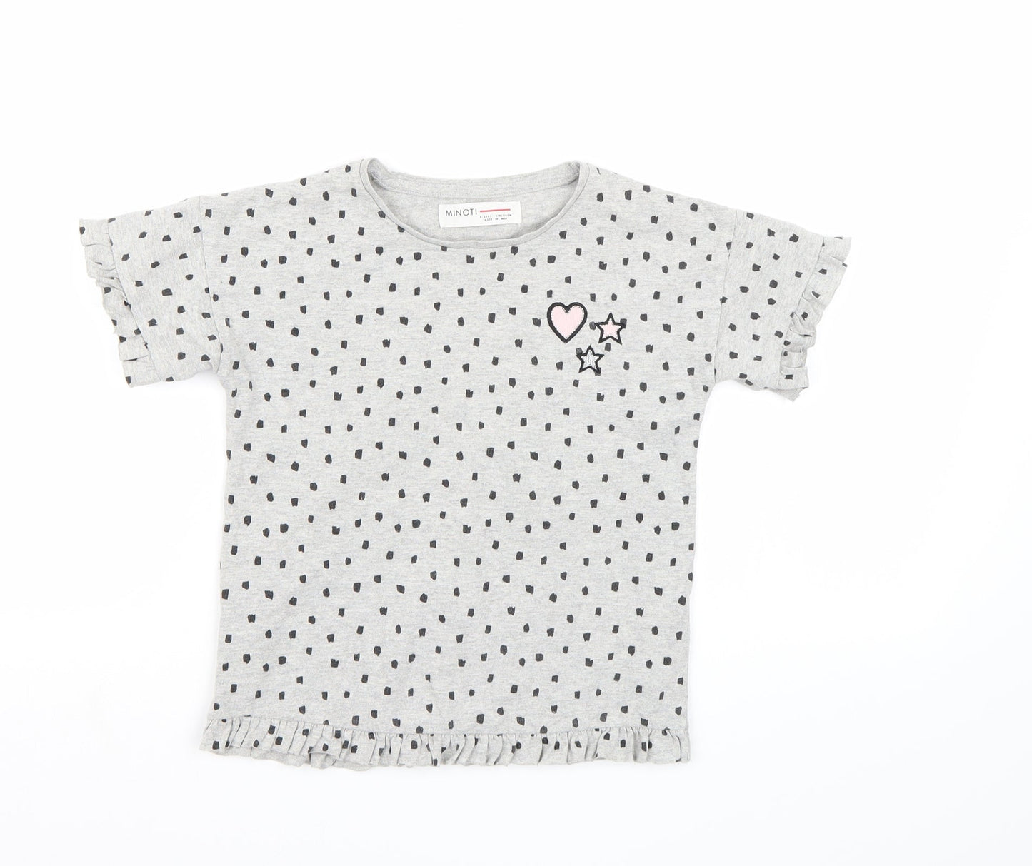 Minoti Girls Grey   Basic T-Shirt Size 5-6 Years