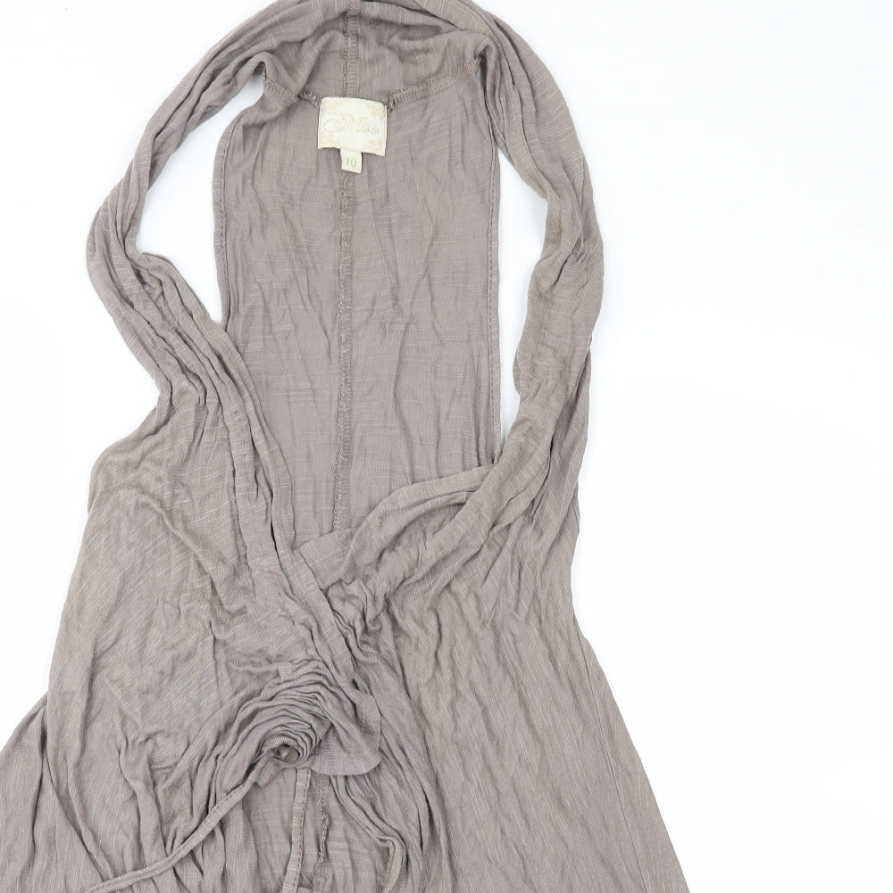 Miso Womens Brown  Jersey Basic Blouse Size 10