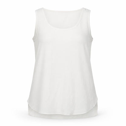 Front view of Papaya women’s white chiffon basic blouse, size UK 8