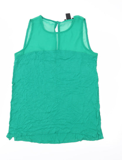 Additional front view of H&M women’s green basic blouse, size S