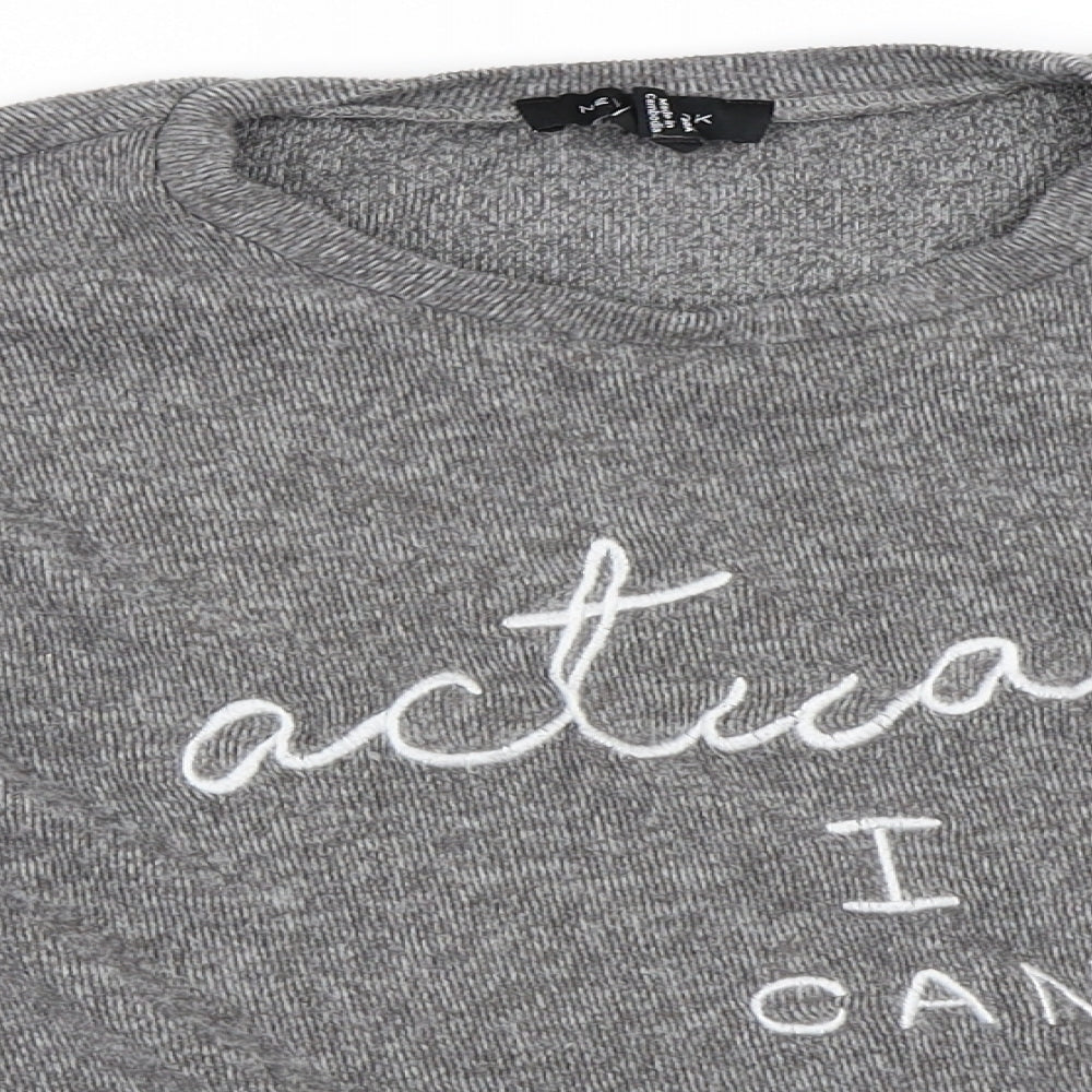 New Look Womens Grey   Pullover Sweatshirt Size S