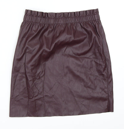 Additional front view of Vera Moda women’s purple mini skirt, size S