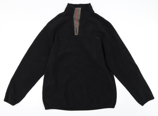 Peruzzo Mens Black   Henley Sweatshirt Size M